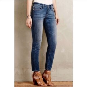 Pilcro and the Letterpress Stet Fit- Skinny Blue Jeans with Subtle Fading